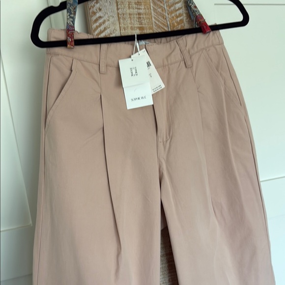 NWT Sophie Rue Women's Pink Wide-Leg Chino Pants - Picture 4 of 9